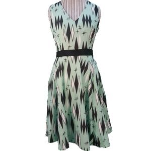 Final Price! Sourpuss Retro Diamonds Dress in Mint